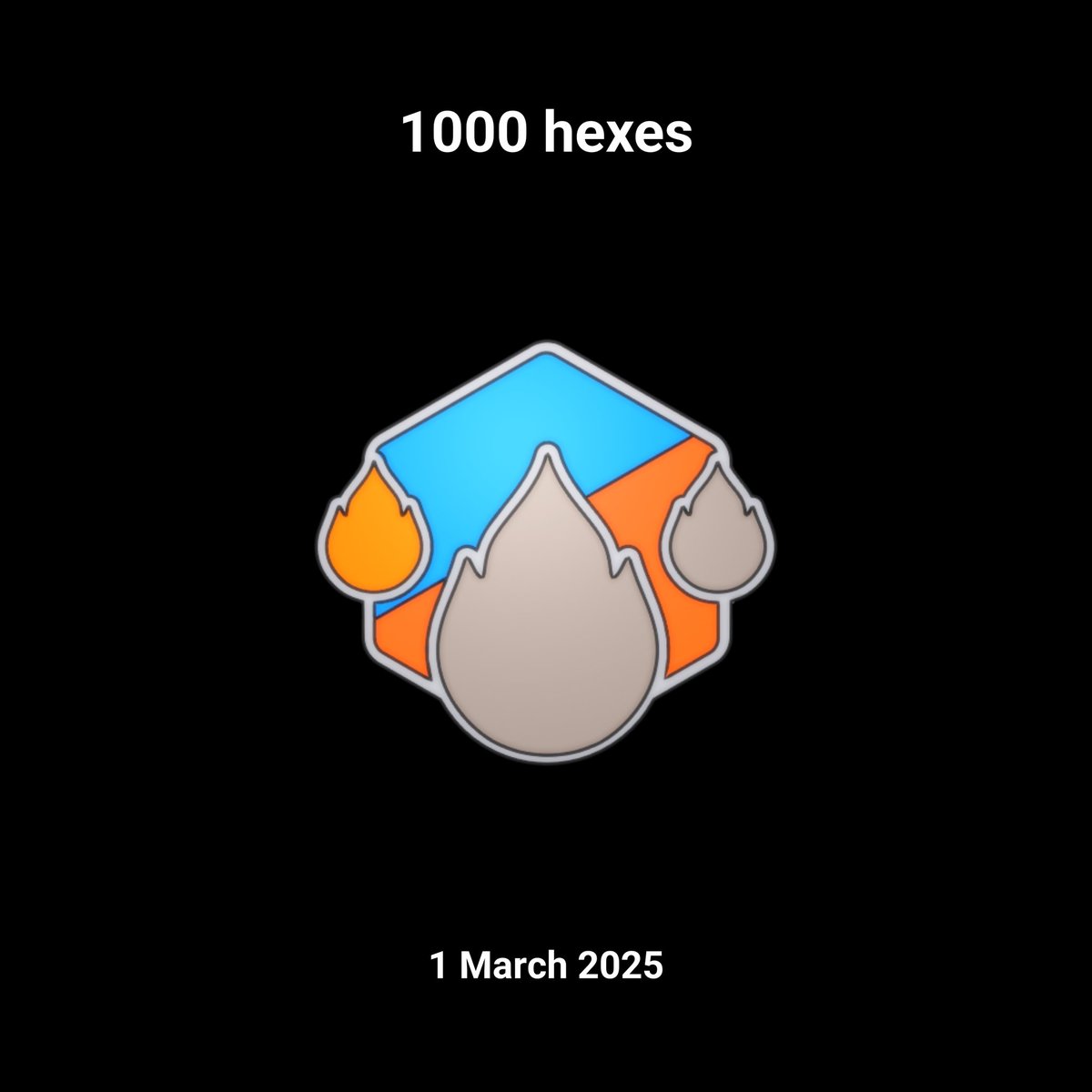 I’ve just covered 1000 hexes on #375go! #discovergo