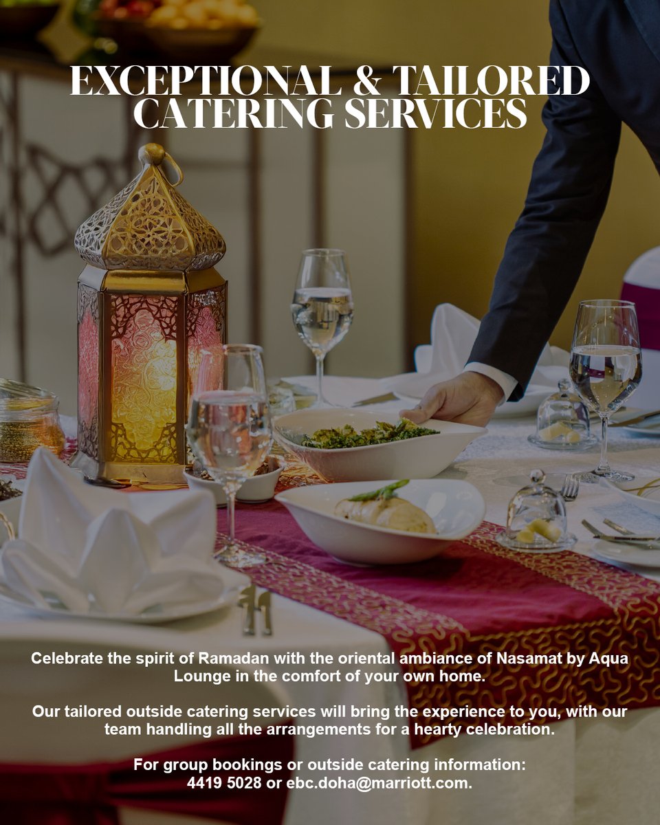 Experience the essence of Ramadan at Marriott Marquis Doha! 🌙
Celebrate the season of togetherness with your favorite downtown destination.

#marriottmarquisdoha #marriottbonvoy #yourfavoritedowntowndestination #Ramadan #dohaqatar #qatar