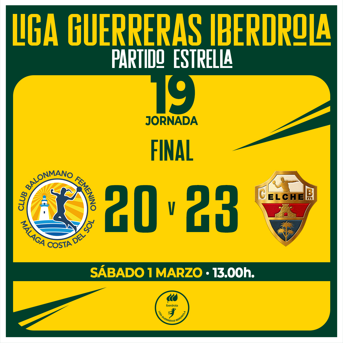 Liga Guerreras Iberdrola (@iberdroladhf) on Twitter photo 🏆 #LigaGuerrerasIberdrola
📌 Jornada 1⃣9️⃣
⏱ 6⃣0⃣' - Final
🆚 <a href="/BMMalagaCosta/">Costa del Sol Málaga</a> 2⃣0⃣:2⃣3⃣ <a href="/cbm_elche/">Atticgo Balonmano Elche</a>
🎙️ ¡Enorme victoria de AtticGo Elche, que confirma su crecimiento y es la gran tapada por el título!
📊 Estadísticas 👉 resultadosbalonmano.isquad.es/competicion.ph…
#⃣ #Balonmano 🏆 #LigaGuerrerasIberdrola
📌 Jornada 1⃣9️⃣
⏱ 6⃣0⃣' - Final
🆚 <a href="/BMMalagaCosta/">Costa del Sol Málaga</a> 2⃣0⃣:2⃣3⃣ <a href="/cbm_elche/">Atticgo Balonmano Elche</a>
🎙️ ¡Enorme victoria de AtticGo Elche, que confirma su crecimiento y es la gran tapada por el título!
📊 Estadísticas 👉 resultadosbalonmano.isquad.es/competicion.ph…
#⃣ #Balonmano