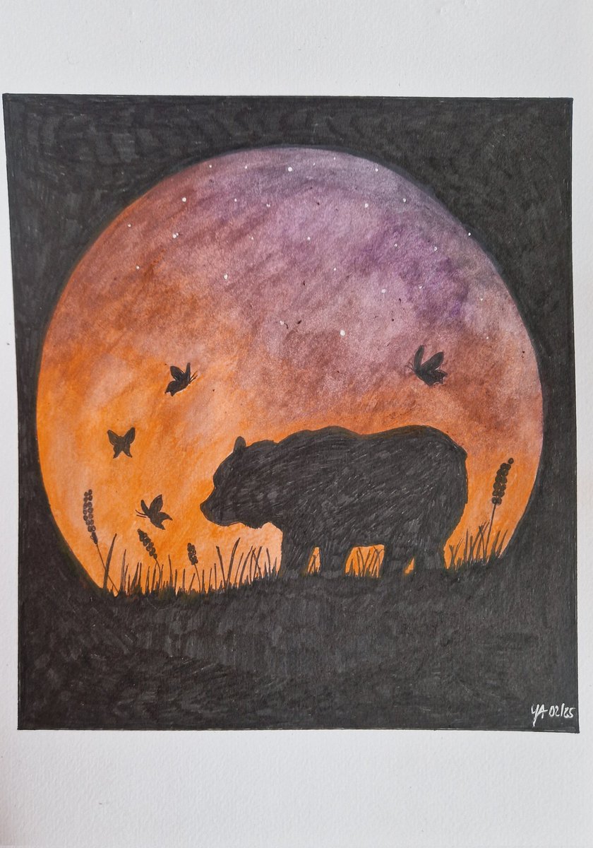 09/2025 #inkNtint 
Nächtlich

#kleineKunstklasse #art #artchallenge