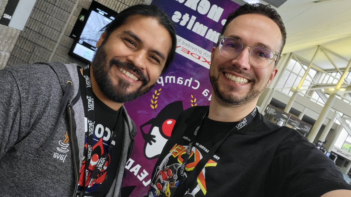 jcon_conference's tweet image. Even #JavaChampions need great shirts!
Some of our speakers are already rocking their #JCON gear.
@hannotify @mgrygles @Frank_JCG @RichardFichtner
Get yours before it’s too late: pretix.eu/impuls/europe2…
#JCON2025 #Java
