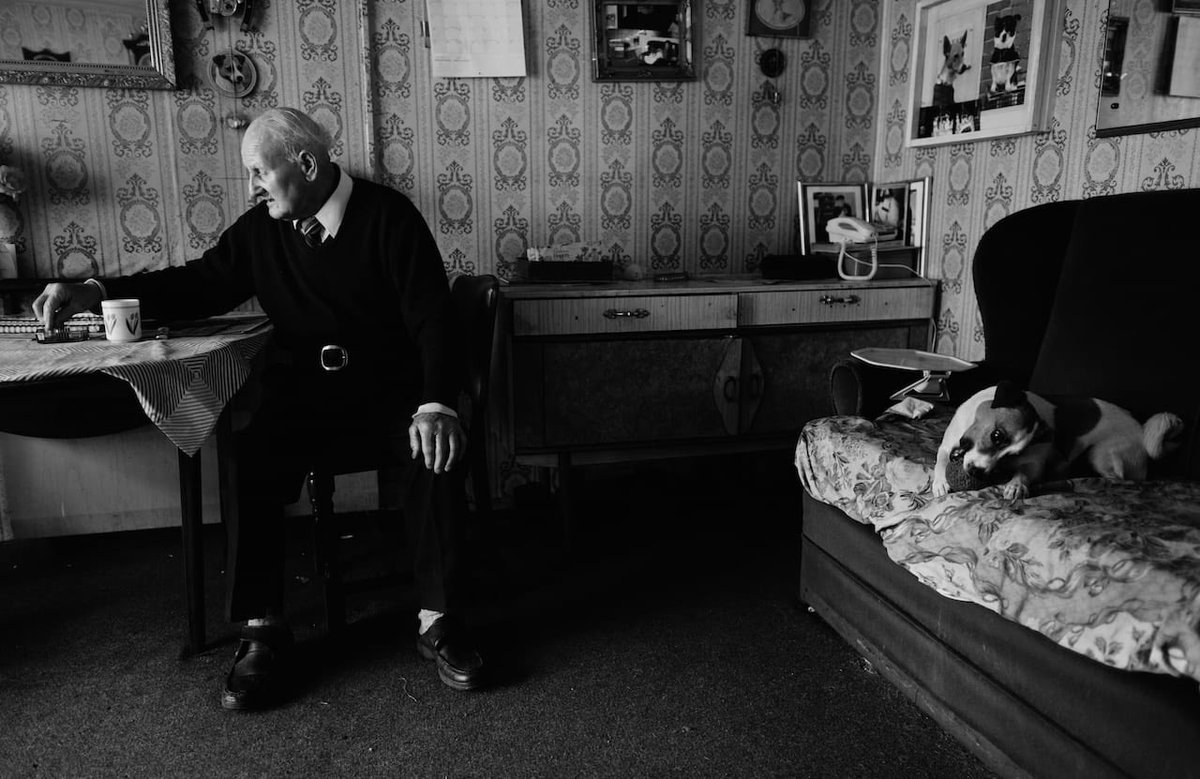 Bertrom's tweet image. JA Mortram.

In 2006 Jim started shooting people in and around Dereham in Norfolk focusing on those facing disadvantages and social exclusion; he went to create a blog called Small Town Inertia, featuring his images and their words.

1854.photography/2019/01/qa-j-a…