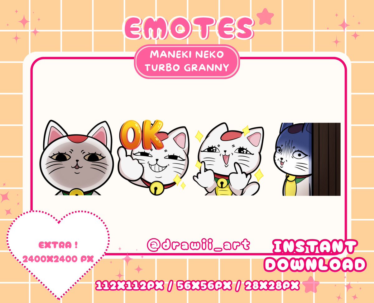 Turbo Granny |DanDaDan Emote | Twitch emotes | Discord | Youtube etsy.me/3XikKX5 a través de <a href="/Etsy/">Etsy</a>  #Emotes #DigitalArtist