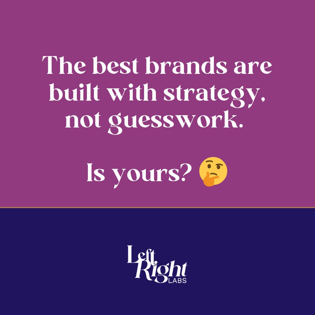 LeftRightLabs's tweet image. Think your brand is doing great? 
It might be—but even the best brands need a tune-up now and then. 

Find out where your brand stands and how to level up. Take the quiz now! 💥 
leftrightlabs.com/unstoppable-br… 

#branding #brandstrategy
