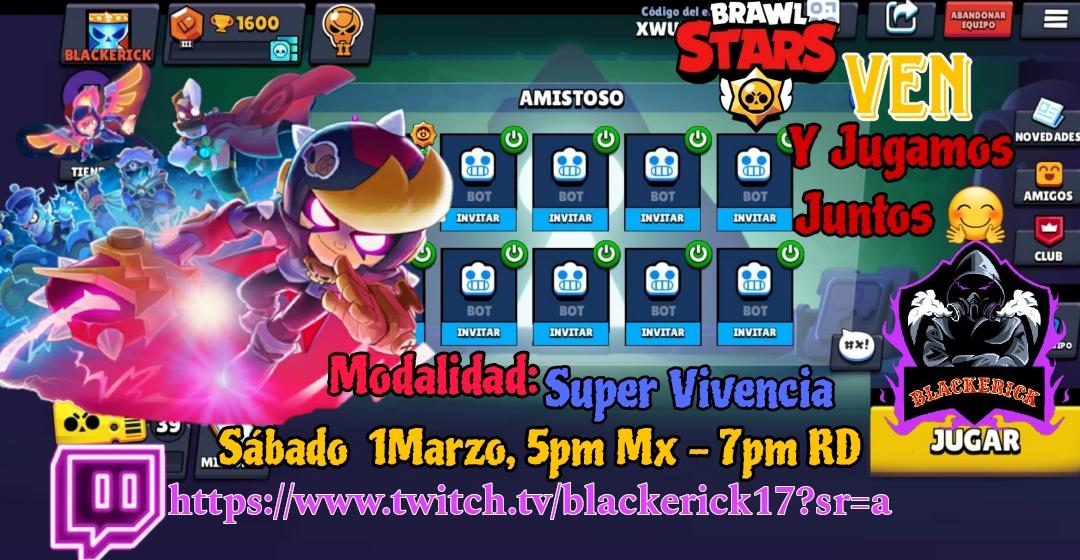 ESTA NOCHE 7 PM HORA DE REPÚBLICA DOMINICANA EL MAS ESPERADO STREAM DE BRAWL STARS NO TE LO PIERDAS 

twitch.tv/blackerick17?s…