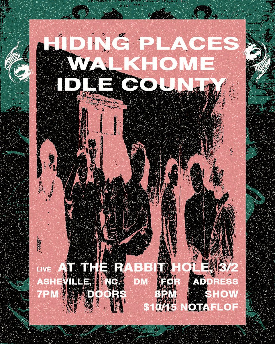 asheville tomorrow :~) at the rabbit hole (@the3rabb1th0le on ig)