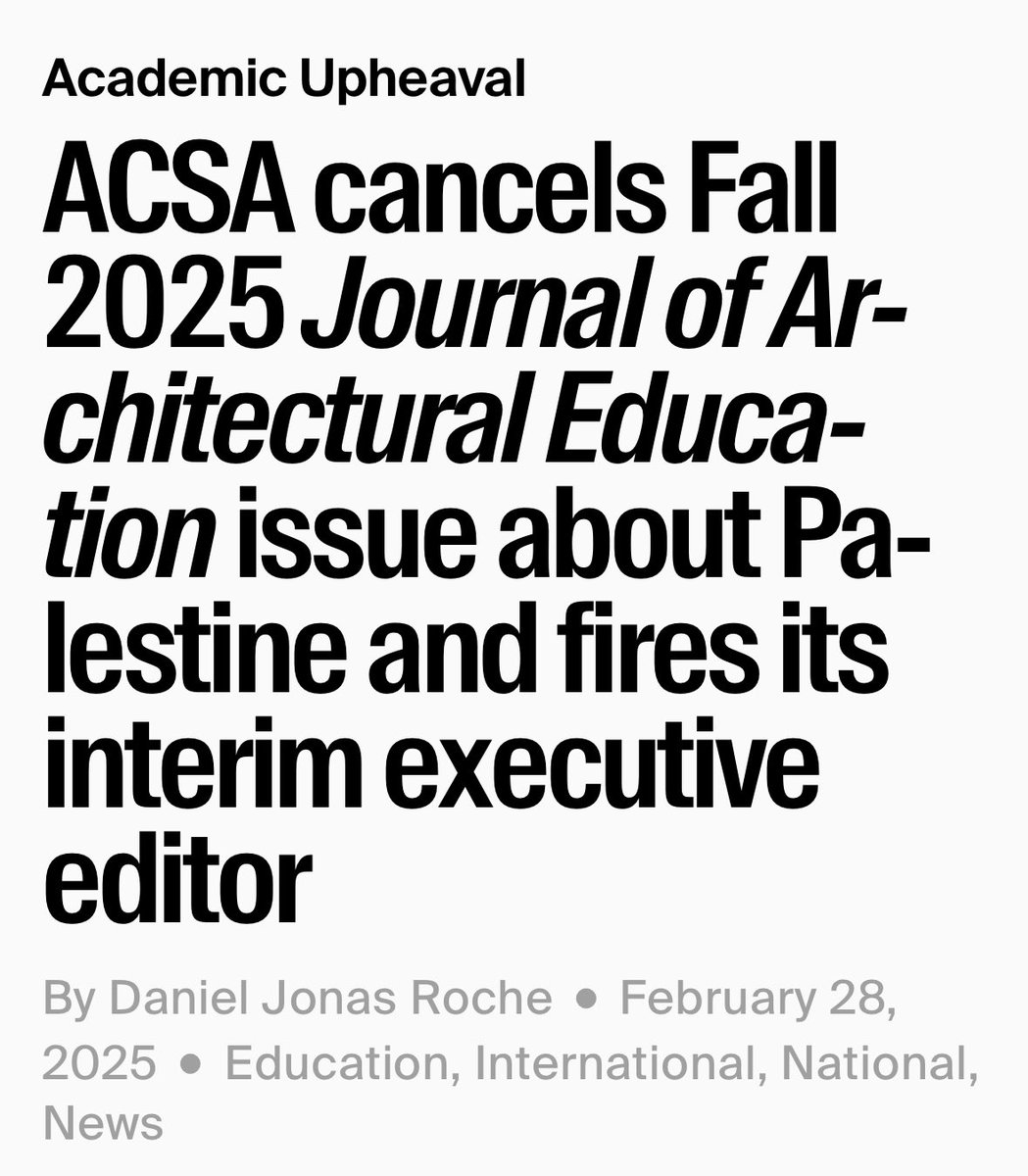 Awful. Deeply disappointed in the actions of the ACSA Board of Directors. All support and solidarity to the editorial team and contributors to this issue.