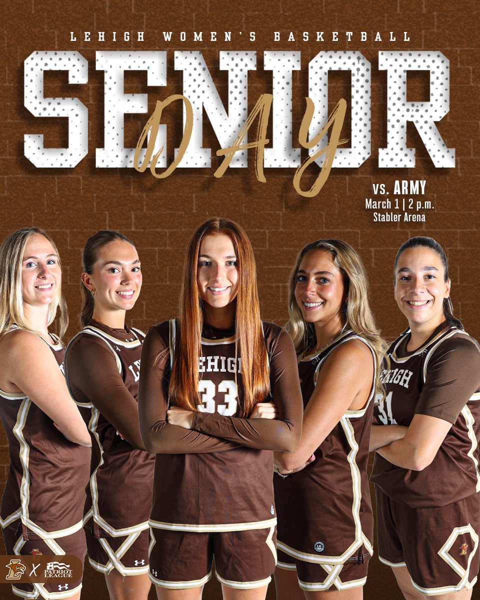 𝑺𝑬𝑵𝑰𝑶𝑹 𝑫𝑨𝒀

🆚 Army
⏰ 2 p.m
📍 Stabler Arena
📊 lehighsports.com/sidearmstats/w…
📺 espn.com/watch/catalog/…