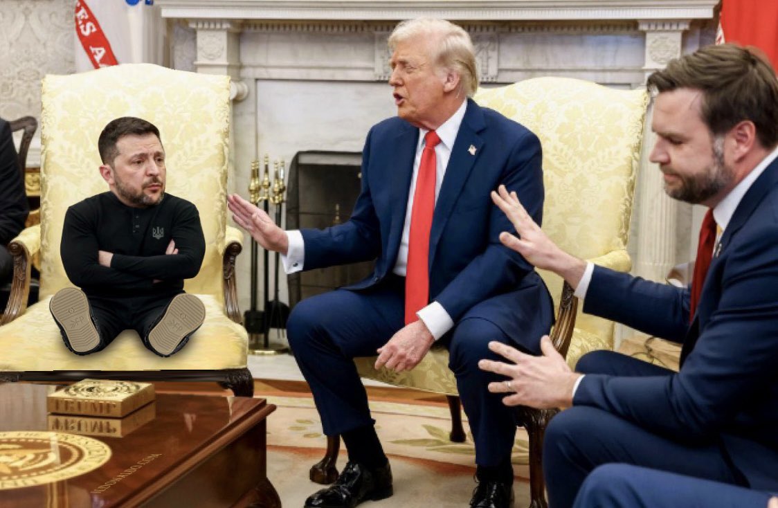 The real untouched photo of the Trump, Vance, Zelensky meeting yesterday!!