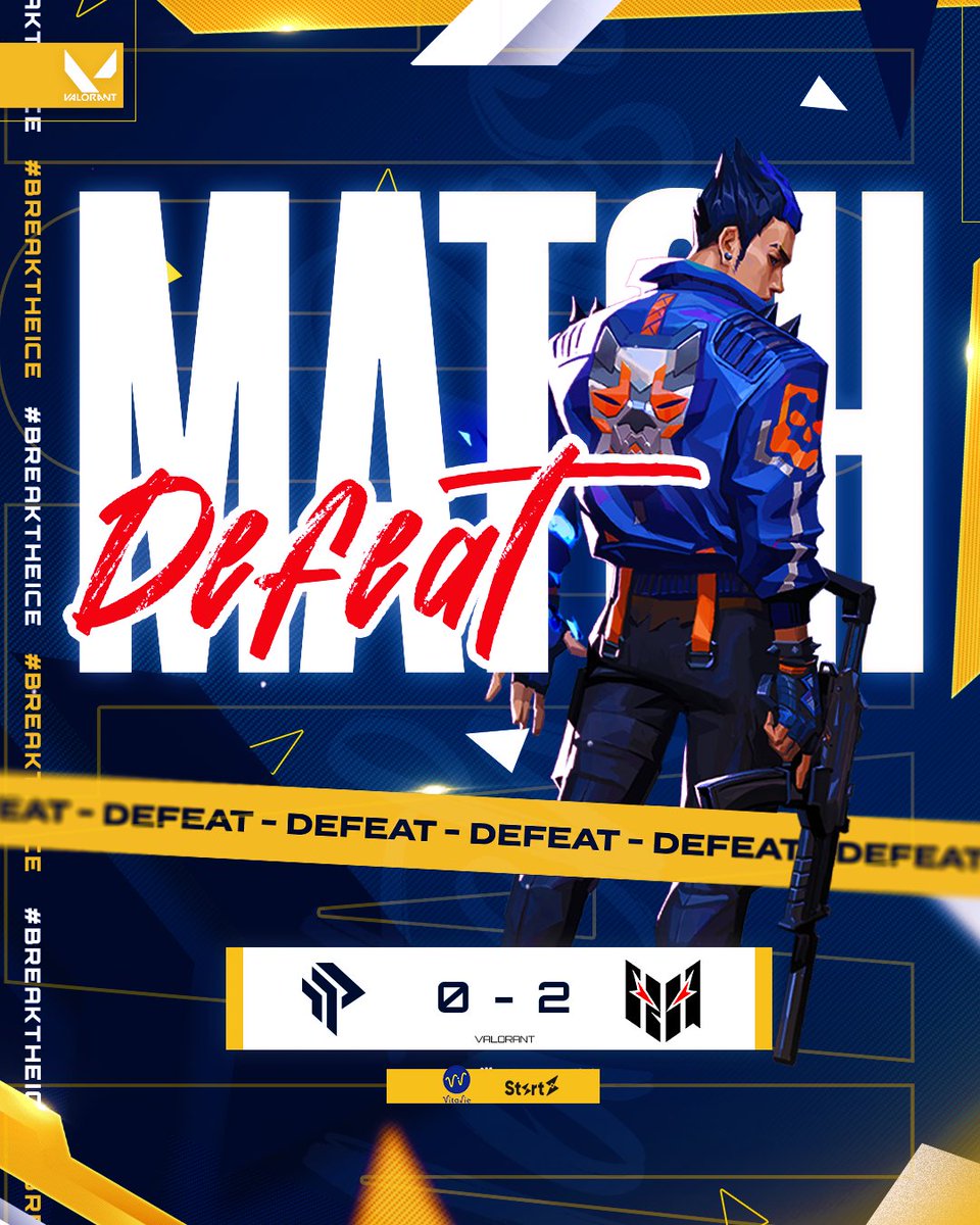 Fin de parcours pour la squad en mix pour ce tournoi, on revient bien plus fort bientôt et félicitations à toute l'équipe qui s'est bien battue 💪

0-2 vs @Requiem_ggs GGWP 🩵💛

#BreakTheIce