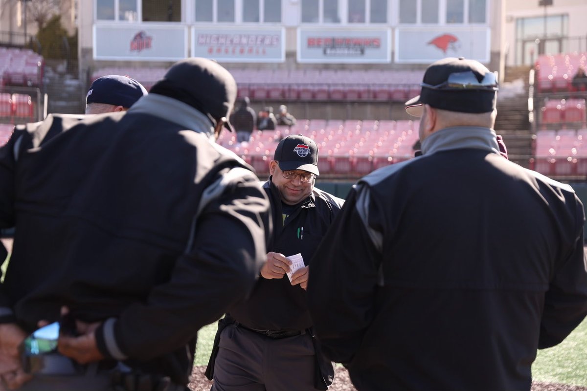 Crew at NJIT yesterday proudly wearing the new America East uniform logo