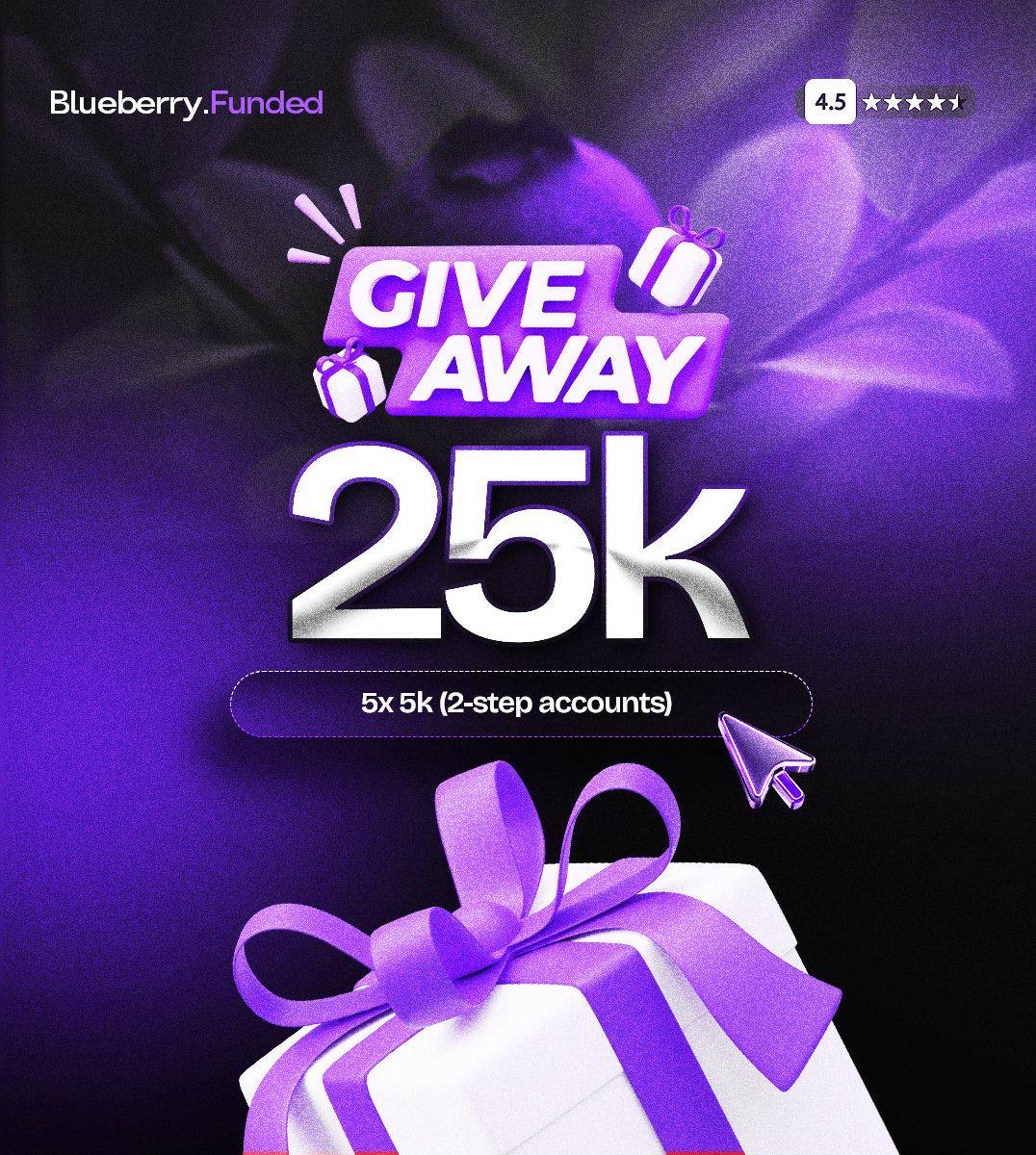🎁 5x$5000 Funded Acc Giveaway 🎁 

1️⃣ Sign up :-blueberryfunded.com/?utm_source=af…

2️⃣ Follow:- <a href="/BlueberryFunded/">Blueberry Funded</a>
<a href="/MSTARROHIT/">Rohit Kumar</a> 

3️⃣ Like ❤️ &amp; Retweet 🔄

Winner 🏆 will be picked on YouTube live at 11pm....

Best of luck 💰