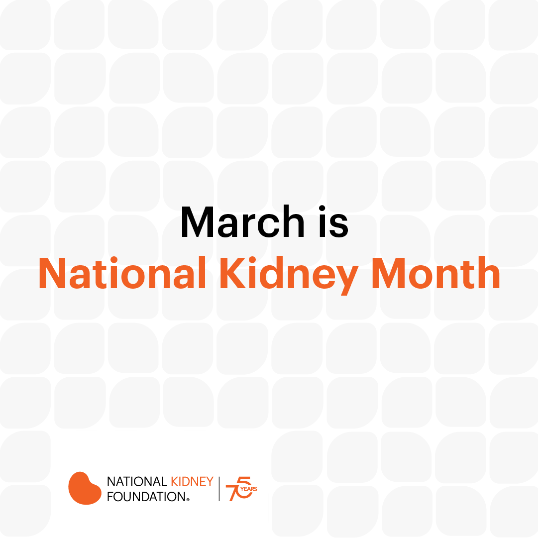 nkf's tweet photo. This #NationalKidneyMonth, we're celebrating 75 years of progress and hope. NKF has been a leader in kidney health, but the work is far from done. Kidney patients are looking for more progress, more innovation, and more equitable outcomes. Make an impact:https://t.co/NEhhua6MEv https://t.co/me0ECQyuAf