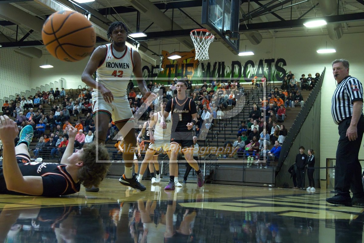 ALookPhoto's tweet photo. @IRON_ATHLETICS1  took complete control last night with a regional championship win over @MCHSBoysBball in the Normal West gym. Marcus Russell was injured in the game.  Images: https://t.co/fLi128hkPq
@MinookaSports  @nchsironmen  @ALookPhoto @IHSA_IL https://t.co/zXWDXKSw3K