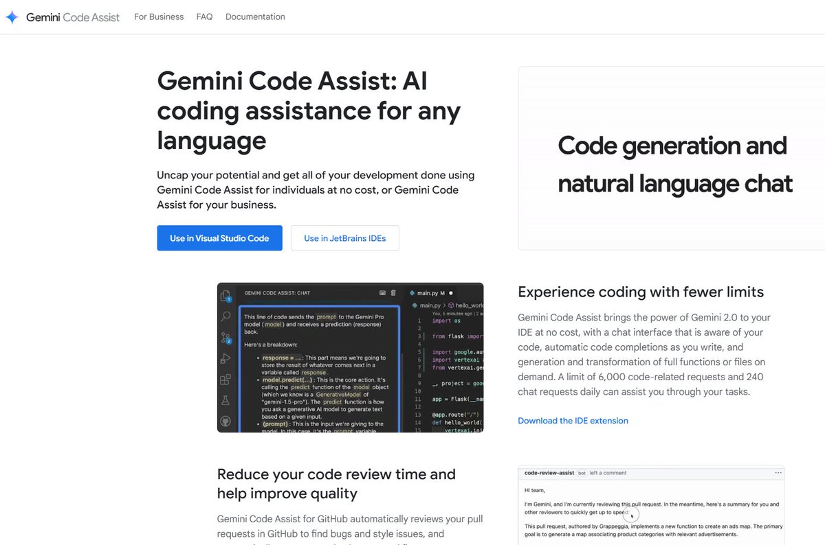 hAru_mAki_ch's tweet image. #GeminiCodeAssist の設定方法
①Gemini Code Assistのページに行く
②GithubのMarketplaceに行く
③Plans and pricingからインストール
④そのままインストール