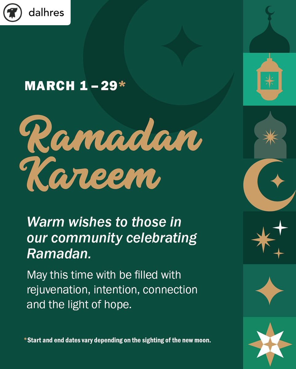 Office of Community Partnerships and Global Health (@dalglobalhealth) on Twitter photo Posted <a href="/withregram/">Repost app</a> • @dalhres 🌙 Ramadan Kareem! 🌙
Wishing all those observing, a month filled with peace, reflection, and renewal. Ramadan is a time of fasting, prayer, generosity, and community, reminding us of the power of faith and connection. Posted <a href="/withregram/">Repost app</a> • @dalhres 🌙 Ramadan Kareem! 🌙
Wishing all those observing, a month filled with peace, reflection, and renewal. Ramadan is a time of fasting, prayer, generosity, and community, reminding us of the power of faith and connection.