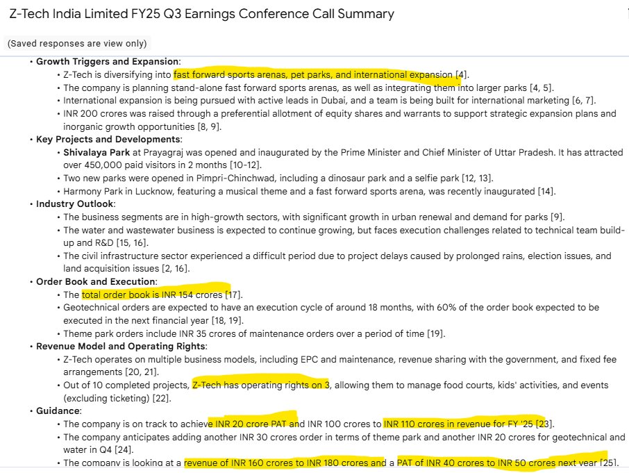 SULABH40's tweet image. #Ztech - Q3 Concall summary
👉On track to post 20 cr PAT for FY25 and 40-50 Cr in Fy26.
👉Interesting biz model.
👉Trading @17X Fy26 PAT.