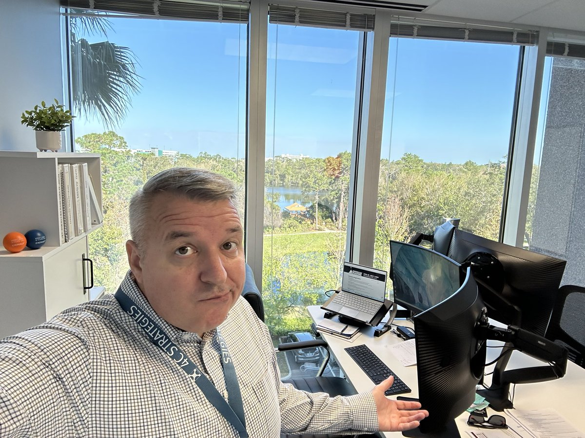 Sometimes it’s just best to roll with whatever life gives you. 4C North America did an office consolidation to save some💰and I’ve had to suck-up moving to a new office with a wall of windows that looks out on the lake behind our office building. #countyourwins #success #thankful