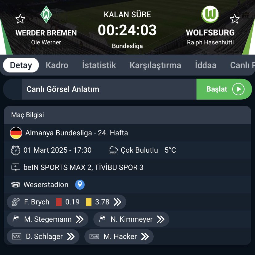 Maça az kaldı paylaşıyorum.

✍️2/1 , 1/2

Bol şans.🍀