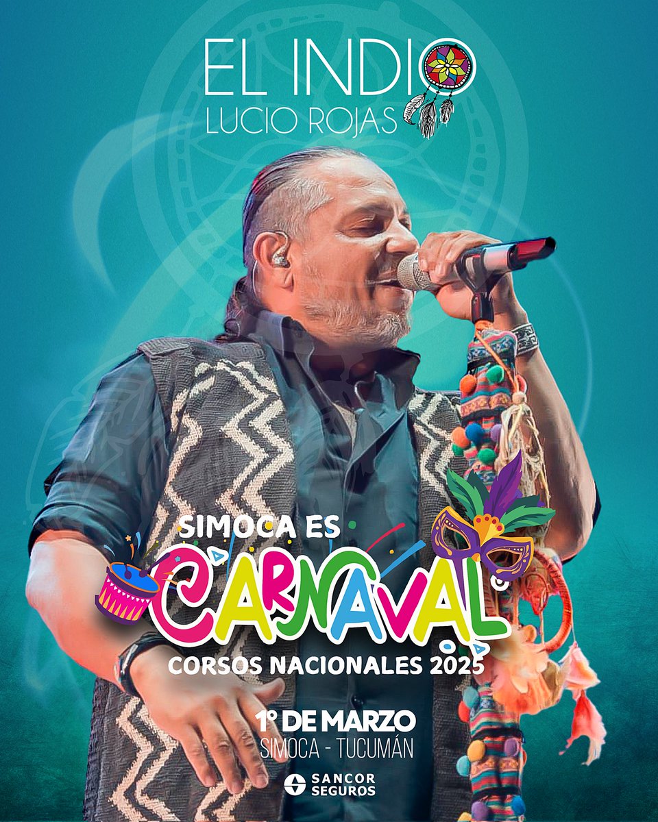 IndioLucioRojas's tweet photo. ¡Arrancamos el mes con toda la alegría y el color de los Corsos Nacionales de Simoca! 🎉
📍Av. Congreso - A partir de las 21 horas.
Los esperamos para vivir una fiesta junto a toda la familia ✨️
#indioluciorojas #folklore #música #gira2025 #simoca #tucuman #carnaval https://t.co/eP2zl8i5tJ