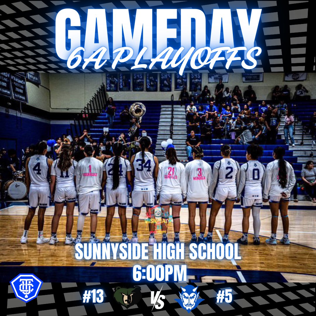 🚨6A Playoffs (Elite 8)
📅Saturday, 3/1
⌚️6:00p
🏀vs #13 Basha HS
📍AT Sunnyside HS
😈🆚🐻
🎟️Gofan.co

#WeAreSunnyside #Southside #BTB #ForksUp🔱 #Undrstmtd