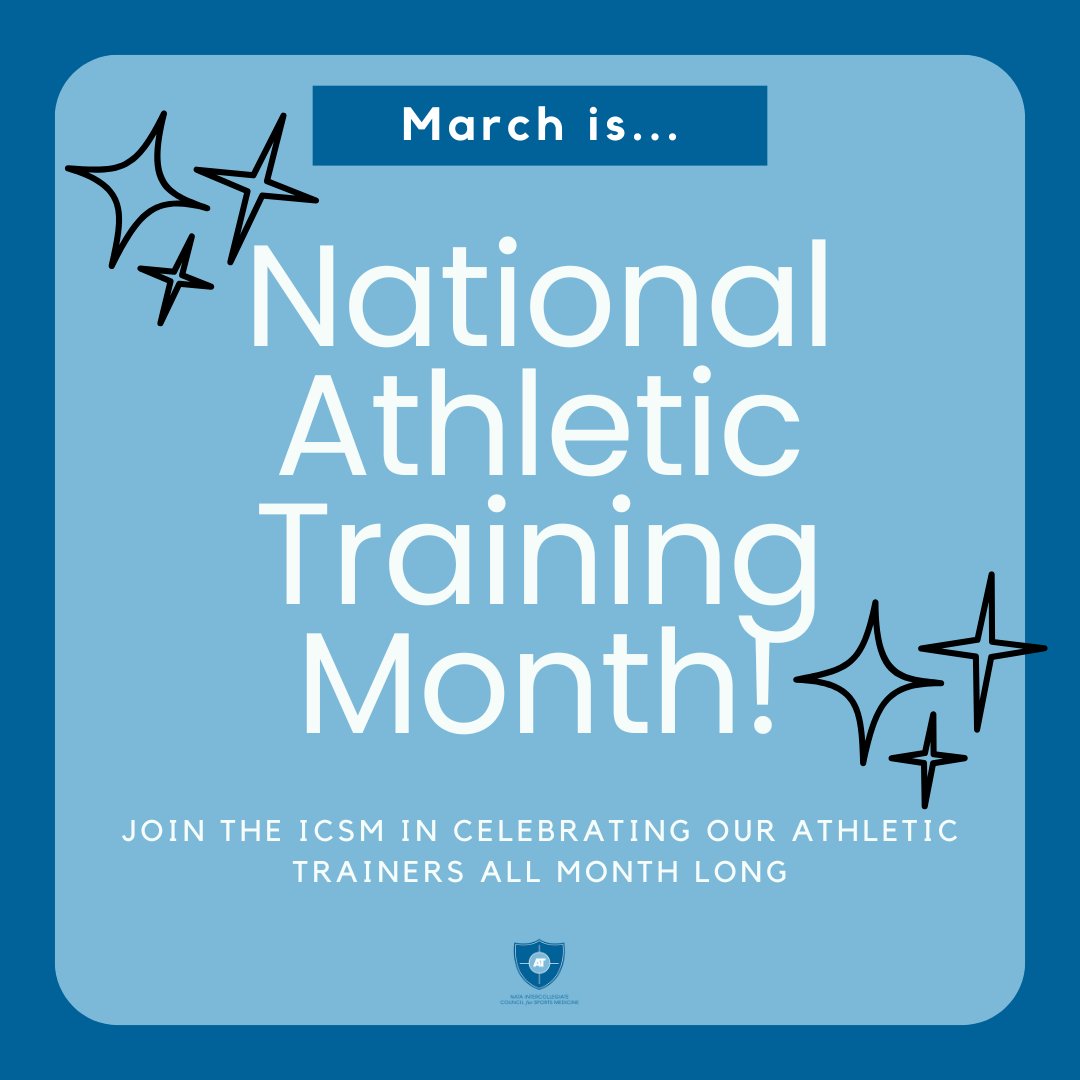 Join the ICSM during National Athletic Training Month to celebrate all of our Athletic Trainers hard work! This month we will be showcasing all of our athletic trainer championships on and off the field.