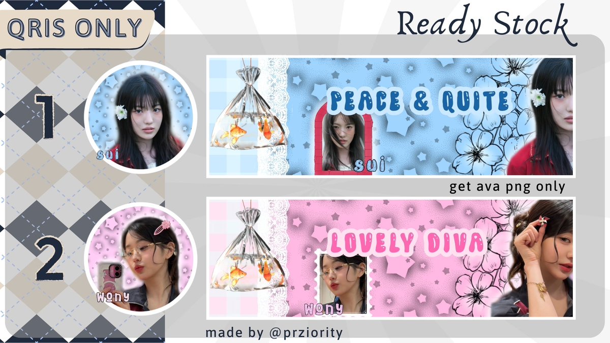 prziority's tweet image. hi bub, rt this will be appreciated🤍

ak membawa layout ridi 💰
[  sui kiiikiii &amp;amp;&amp;amp; ive wonyoung  ] yang bisa kamu bawa pulang dengan harga 8.OOO ajaa niih🧃⭐️

#zonauang #zonajajan