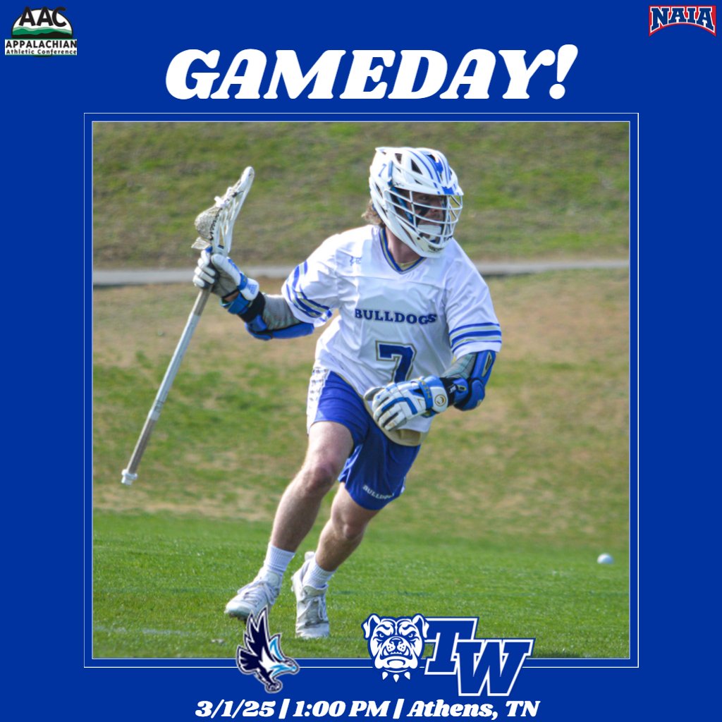 TWU Bulldogs (@twbulldogs) on Twitter photo IT'S GAMEDAY! <a href="/TWULacrosse/">TWU Lacrosse</a> hosts #1 Keiser University this afternoon in an <a href="/AACsports/">AAC Sports</a> contest. GAMEDAY info ⤵️:
📍Athens, TN
⏰1:00 PM
🥍vs. Keiser
📈bit.ly/4kkzm2g
📹bit.ly/3AtEiiQ
<a href="/DPASports/">Daily Post-Athenian Sports</a> IT'S GAMEDAY! <a href="/TWULacrosse/">TWU Lacrosse</a> hosts #1 Keiser University this afternoon in an <a href="/AACsports/">AAC Sports</a> contest. GAMEDAY info ⤵️:
📍Athens, TN
⏰1:00 PM
🥍vs. Keiser
📈bit.ly/4kkzm2g
📹bit.ly/3AtEiiQ
<a href="/DPASports/">Daily Post-Athenian Sports</a>