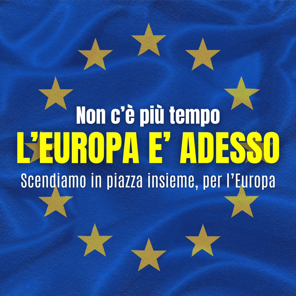 Non c’è più tempo, l’Europa è adesso.

Noi ci saremo.