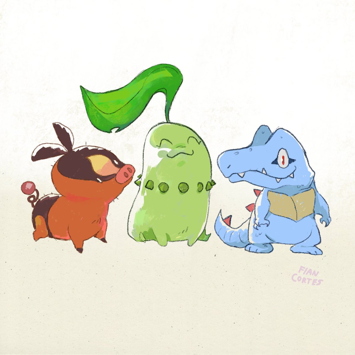 チコリータ 「Legends Z-A starters 」|Alan Cortesのイラスト