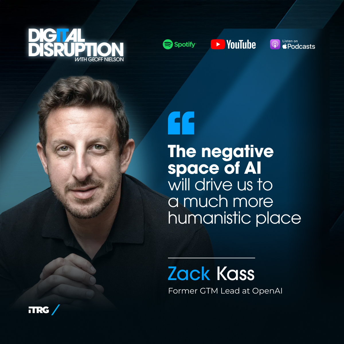 infotechRG's tweet image. AI will soon take over tedious tasks—so what’s next for humanity? 

Find out Monday on Digital Disruption with Geoff Nielson when we sit down with Zack Kass, who says AI’s ‘negative space’ will push us toward more human-focused, creative roles.

#AI #TechPod #DigitalDisruption