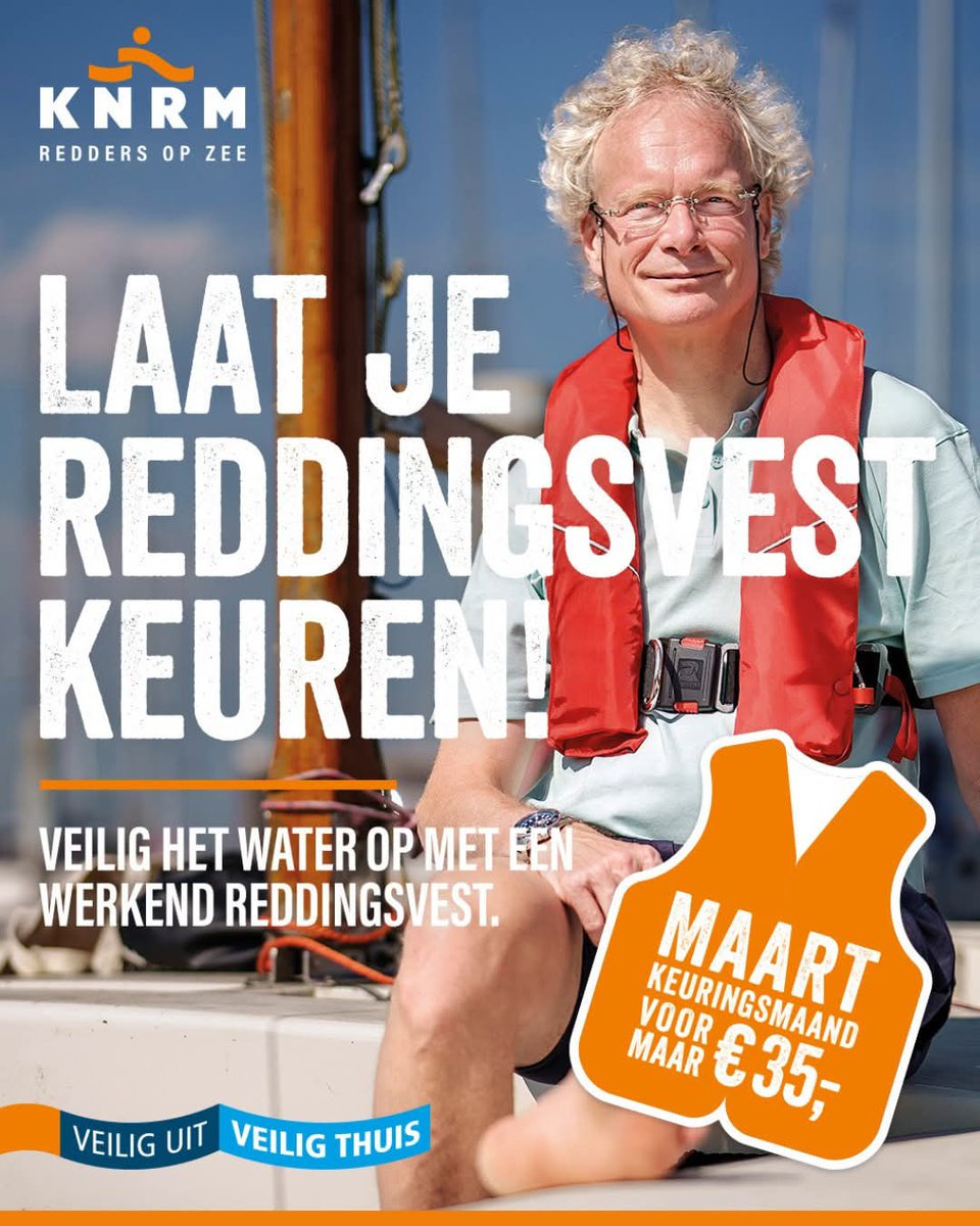 Laat je reddingsvest in de maand maart voordelig keuren!

Maart = keuringsmaand

✔ Laat je reddingsvest keuren bij een erkend keuringsbedrijf. Een overzicht van deelnemende watersportwinkels vind je op:
knrm.nl/blog/tips/keur…
#KNRM 
#veiligheid