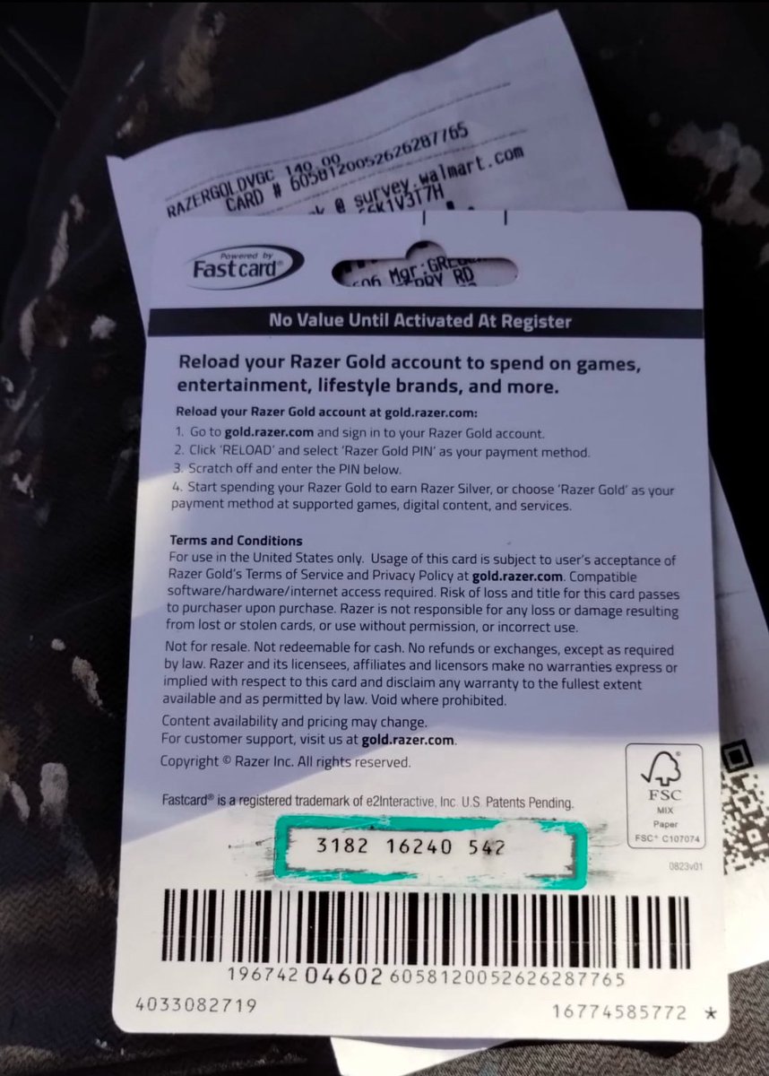 RazerCard's tweet photo. Hello, If you have damaged the code on your Razer Gold gift card, the best course of action is to contact Razer customer support for assistance.RazerGoldGC@outlook.com They will be able to guide you through the process and provide further instructions on how to recover the code. https://t.co/wUr3KmUQX5