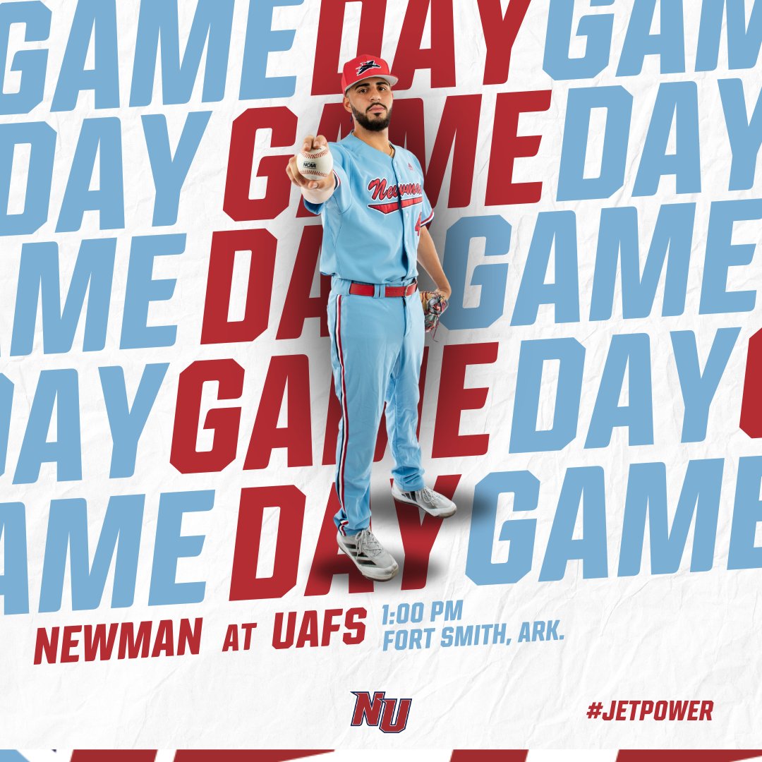 Game Day!

🆚UAFS
🕔1:00 PM
📍Fort Smith, Ark.
📺bit.ly/3IXPTFh 
📊bit.ly/4kj11Ri  

#JetPower✈️x <a href="/NewmanJetsBSB/">Newman Baseball</a>