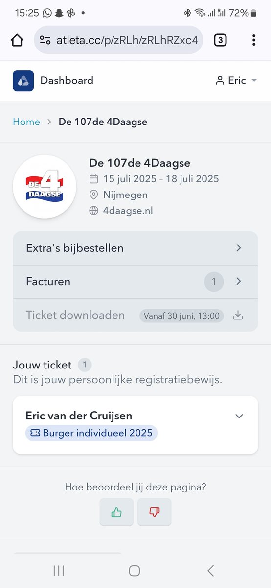 siecru's tweet image. Gereserveerd bij Vierdaagsecamping Malden en ingeschreven voor de 107e Nijmeegse Vierdaagse 2025 

Laat ik maar eens gek doen 🤪💪🏻

#4daagse #nijmegen #walkoftheworld