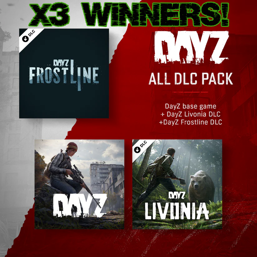 madiakz's tweet photo. 🎁NEW #GIVEAWAY🎁

Patch 1.27 is here &amp; servers were wiped, it's the perfect time to get in to @DayZ!

🔹DayZ Base Game + Frostline DLC
🔸Separate codes for easy gifting!
🔹3 Winners! 🫡

🔗https://t.co/RFSURMyDHk

#DayZ #PC #PCgaming #GiveawayAlert #Gleam #Competition #Steam https://t.co/3Od0VaT0Up