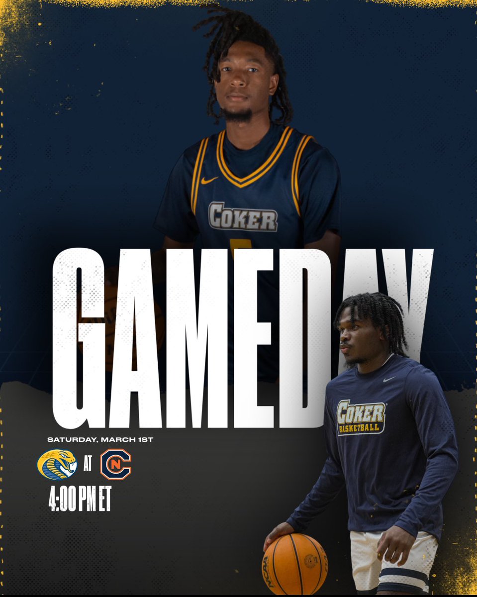 🗣️ GAME DAY 🐍 🏀 

The Cobras are back on the road, taking on Carson Newman to finish out the regular season.

⏰: 4:00 pm
📍: Jefferson City, TN
🏟️: Holt Field House
📈: cokercobras.com/links/f7dvvv
🎥: cokercobras.com/links/3h8vqj