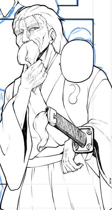 慣れてないけどなかなかいいおじいちゃん描けたのではなかろうか^^ 