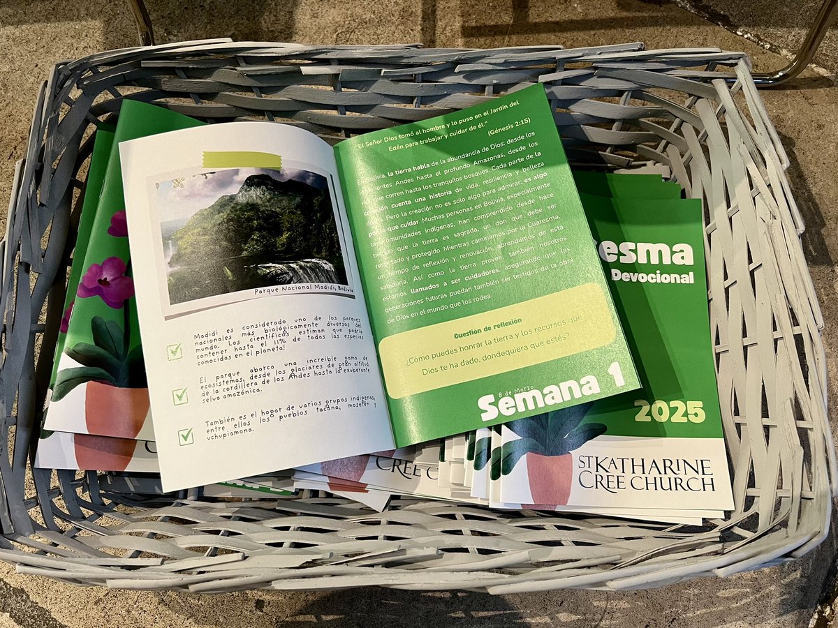 StKatharineCree's tweet image. We gave out beautiful copies of our Lent Devotional today inspired by our Latin American community and their home nations, and written by our own Kitty Montero Junca. Available in Spanish, Portuguese and English - let us know if you’d like a copy!