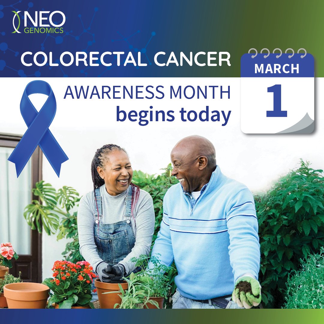 NeoGenomics's tweet photo. #ColorectalCancerMonth begins today. Follow us as we highlight testing solutions, share resources, and more each week.
#ColonCancerAwarenessMonth #CRC #CRCMonth #CancerTesting #Oncology https://t.co/7RolkX9OMA