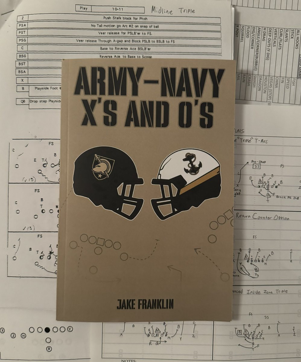 JakeFranklinFB's tweet image. Army-Navy: X’s and O’s is AVAILABLE NOW!
With film and diagrams for every play, you’ll get a deeper look into two of the most creative offenses in college football!
Link 🔗
amazon.com/Army-Navy-Xs-O…