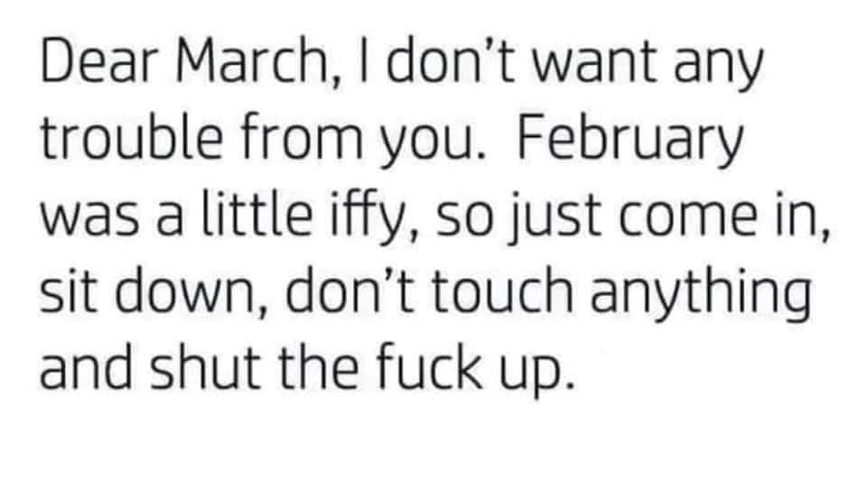 I_Deserve_Cakes's tweet photo. Hello March...
March gives me hope that new beginnings are always beautiful.
#March #InLikeALionOutLikeALamb #spring #NewBeginnings #quotes #begood #BeKindAlways #BeGoodToMe ๐ https://t.co/5ypFRyp8L9