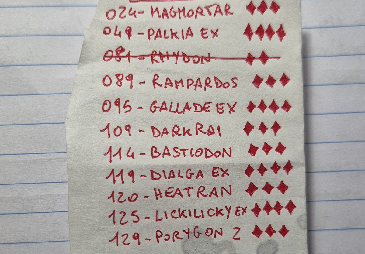 ocswarrior's tweet photo. #PokemonTrade #PokemonTGCPocket #pokemontgc 
I Need the the ones handwritten, i can trade with the ones in photo
FRIEND CODE 8547256734029780 https://t.co/rA4bAgeWmB
