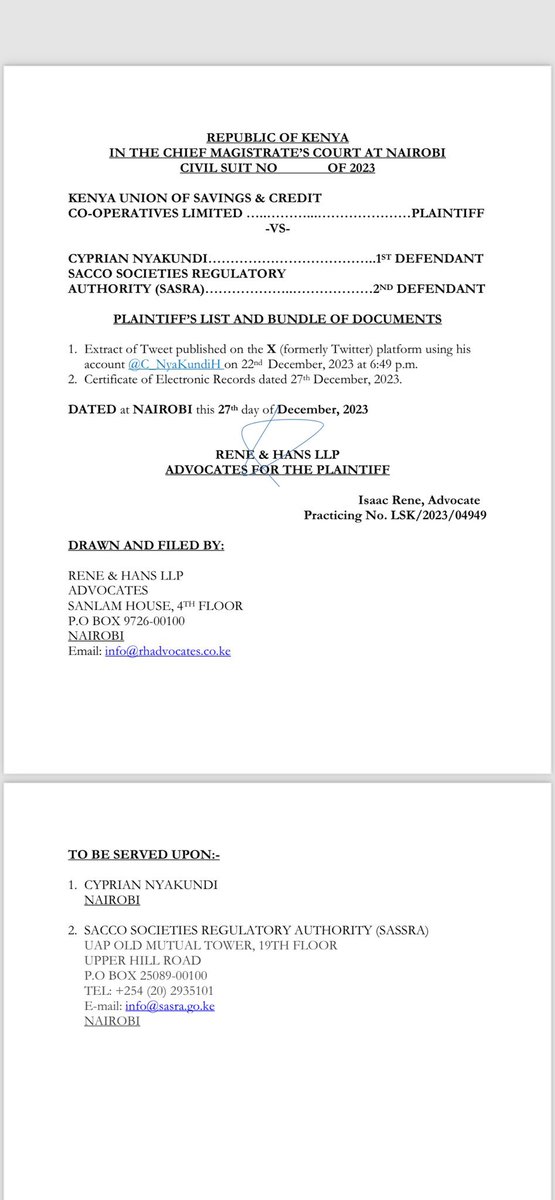 C_NyaKundiH's tweet image. These men nearly brought down the entire SACCO sector, yet they’re  walking free thanks to a Ksh. 3 million cash bail, despite over Ksh. 13 billion looted. When I first exposed them in 2023, the courts gagged me. In China, such cases don’t end in bail…they end with the hangman.