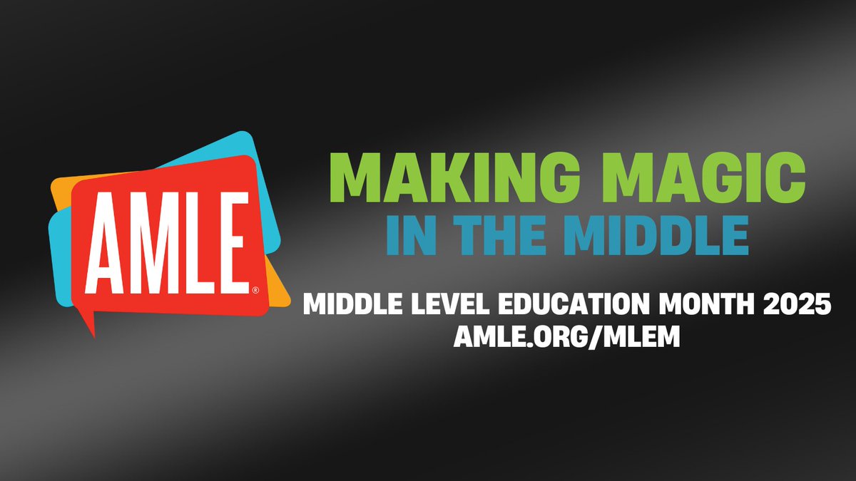 It's here!🎉March is Middle Level Education Month, devoted to celebrating the opportunity of the middle grades &amp; the profound years of early adolescence.

We invite all champions of middle level education to take part in the recognition and special perks!💡amle.org/middle-level-e…