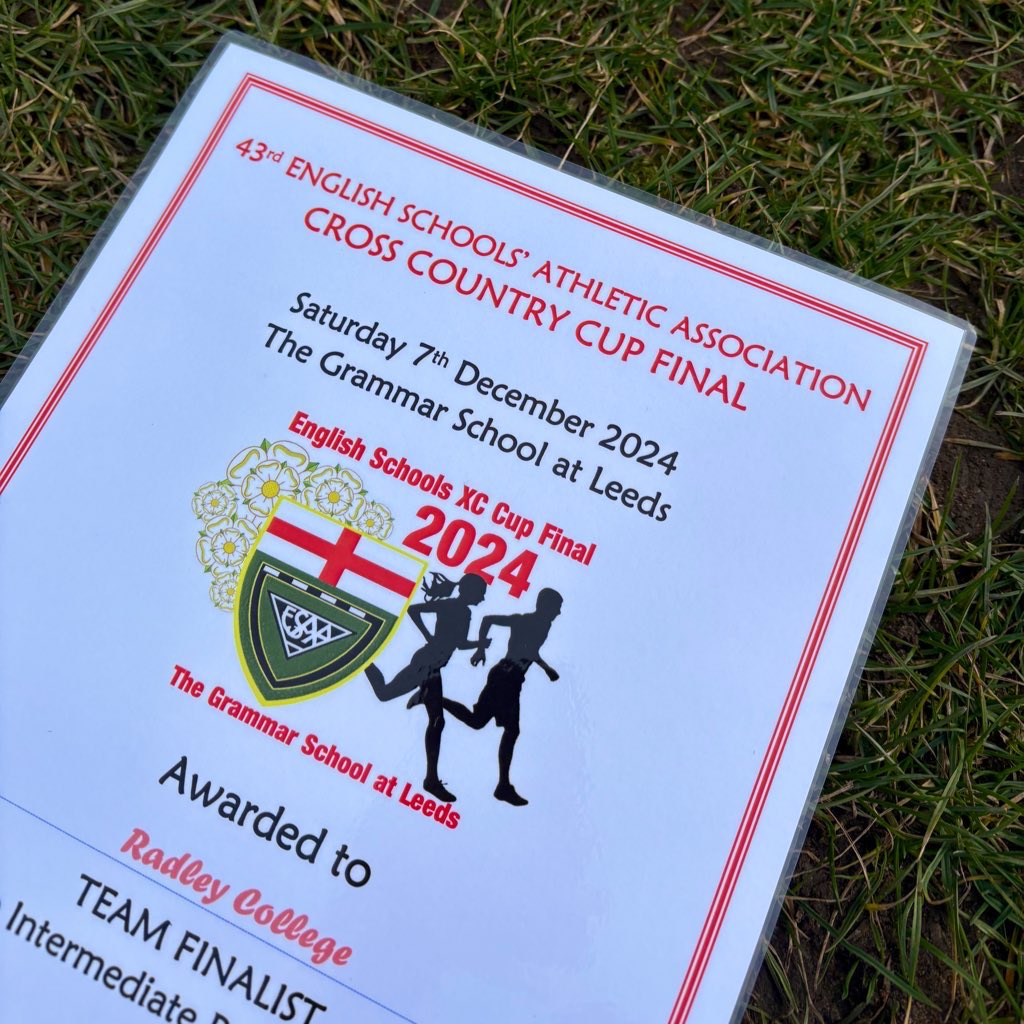 🔴⚪️✅ <a href="/SchoolAthletics/">EnglishSchoolsAA</a> NATIONALS. 17th on the biggest stage, with James T leading the way in 53rd position. We are so proud! <a href="/RadleyCollege/">Radley College</a> <a href="/RadleyCoCurr/">Radley College Co-Curricular Activities</a> <a href="/RadleySports/">Radley Sports</a>