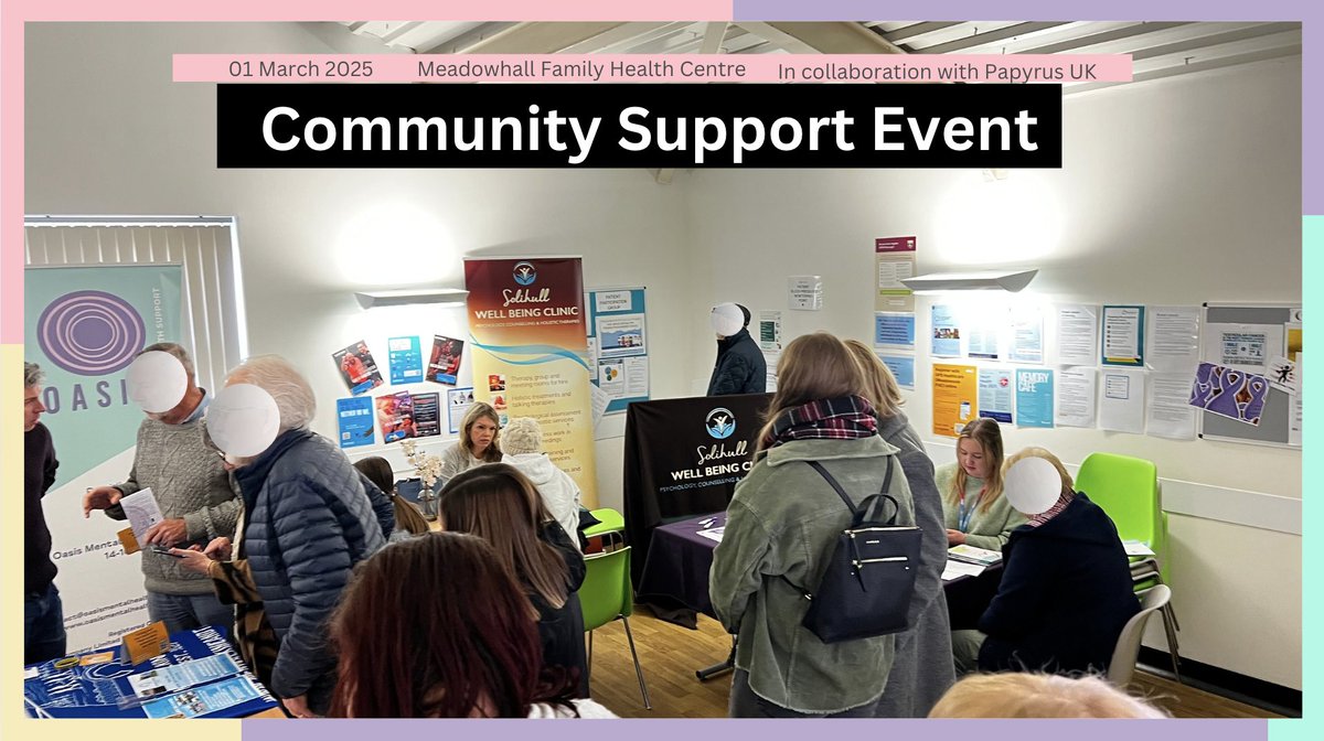 Today, we had  conversations with 30+ people at the community support event. This reaffirmed just how important it is to be there for those facing challenges in so many ways. #CommunitySupport #MentalHealthMatters #Wellbeing #YouAreNotAlone #SolihullWellBeingClinic