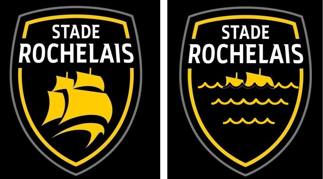Stade Rochelais, l'ancien et le nouveau logo:
#SFPSR