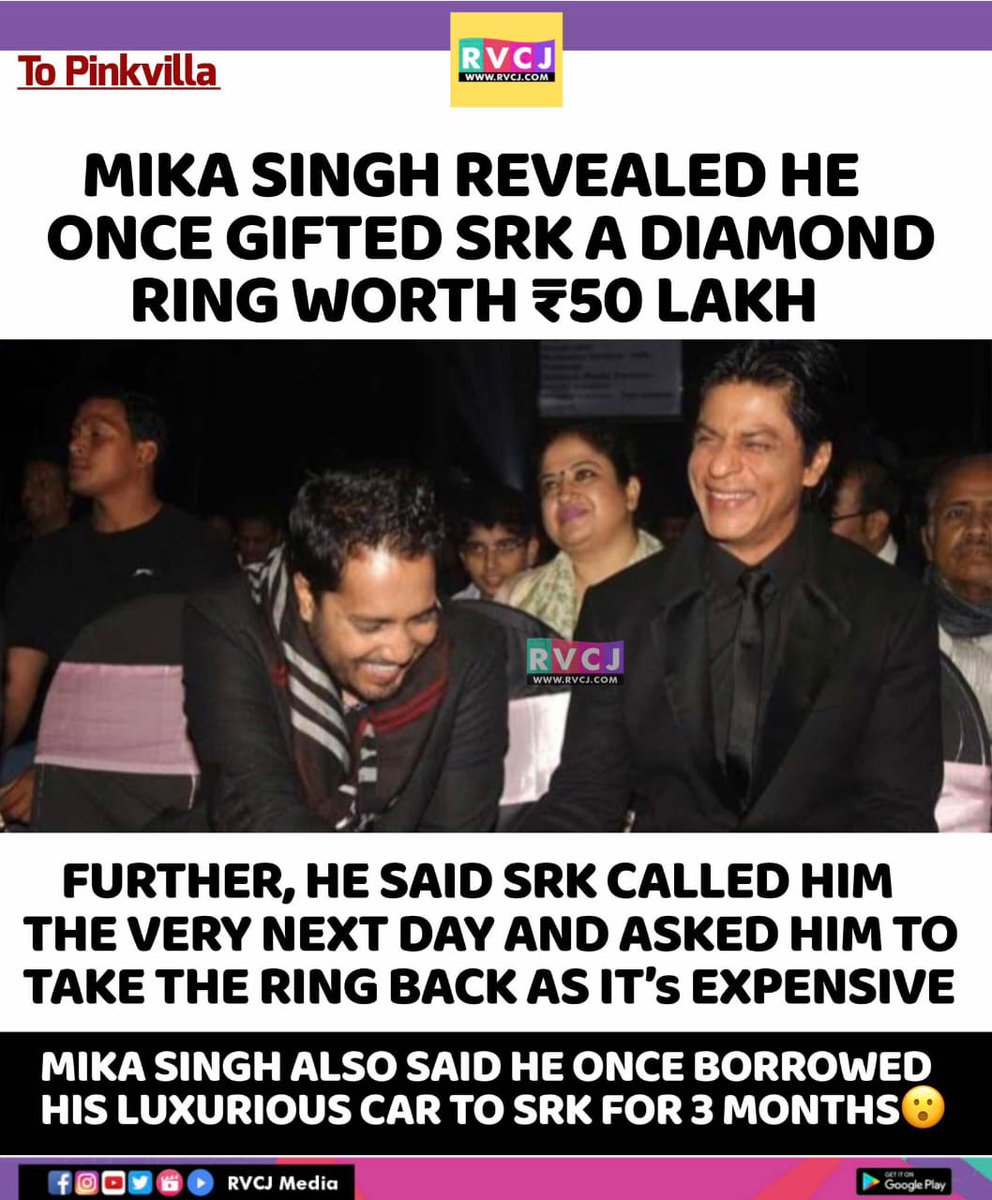 rvcjmovies's tweet image. Mika Singh!
#mikasingh #ShahRukhKhan