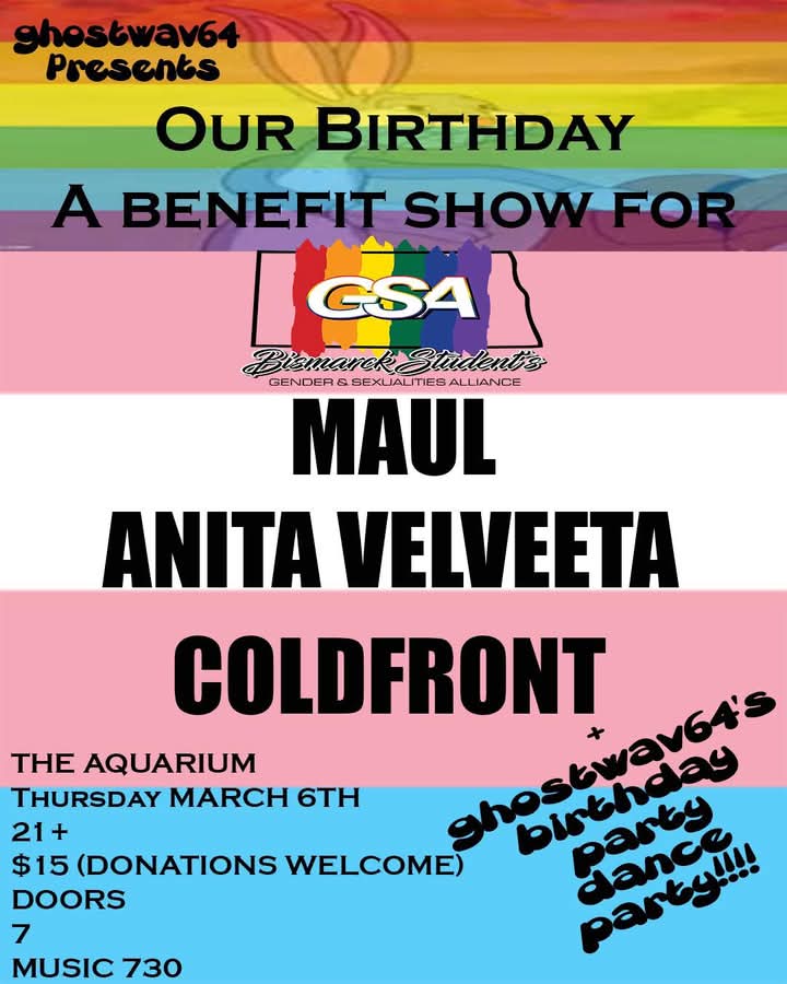 MAUL (@maul701) on Twitter photo Next Thursday we will be rocking <a href="/AquariumFargo/">The Aquarium Fargo</a> with Anita Velveeta and Cold Front. Next Thursday we will be rocking <a href="/AquariumFargo/">The Aquarium Fargo</a> with Anita Velveeta and Cold Front.